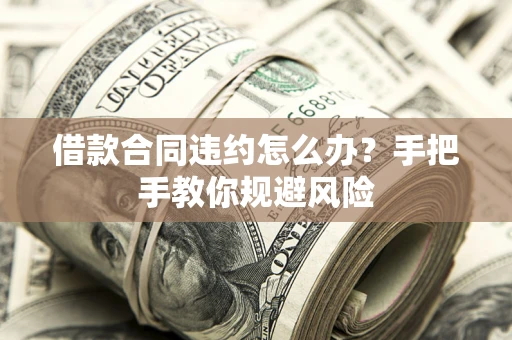 济南借款合同违约怎么办？手把手教你规避风险