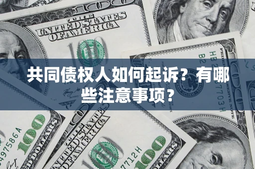济南共同债权人如何起诉？有哪些注意事项？